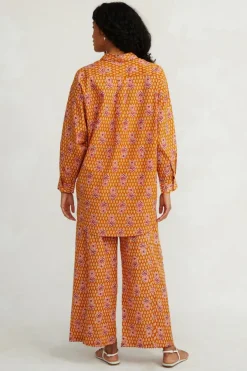 Chan Luu Tops^Alice Block Print Button Down Shirt Yellow Mix