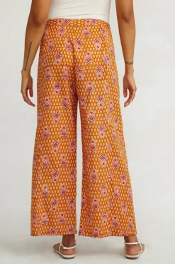 Chan Luu Bottoms^Alice Block Print Drawstring Pant Yellow Mix