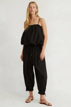 Chan Luu Tops^Balloon Poplin Top Caviar