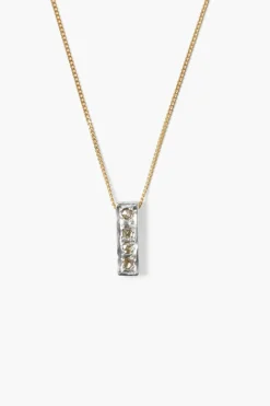 Chan Luu Necklaces^Bar Diamond Necklace Gold Mix
