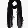 Chan Luu Scarves^Black Cashmere And Silk Scarf