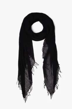 Chan Luu Scarves^Black Cashmere And Silk Scarf