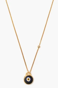 Chan Luu Necklaces^Black Evil Eye Necklace With Champagne Diamond