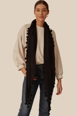 Chan Luu Bottoms^Black Tassle Sarong