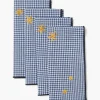 Chan Luu Napkins^Blue Gingham Embroidered Napkin Set