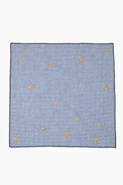 Chan Luu Napkins^Blue Gingham Embroidered Napkin Set