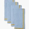Chan Luu Napkins^Blue Heron Wavy Napkin Set