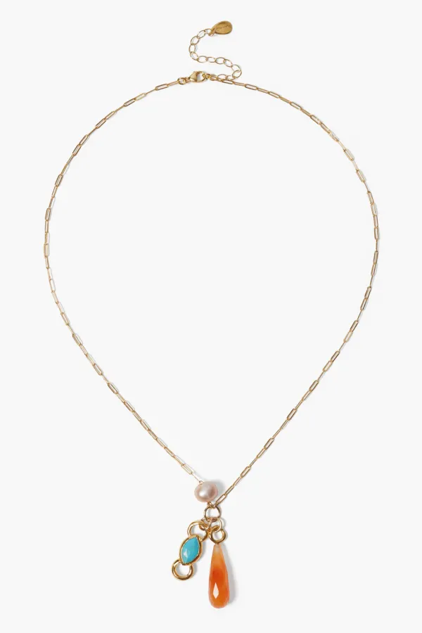 Chan Luu Necklaces^Castillo Charm Necklace Turquoise Mix