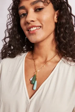 Chan Luu Necklaces^Castillo Pendant Necklace Green Mix