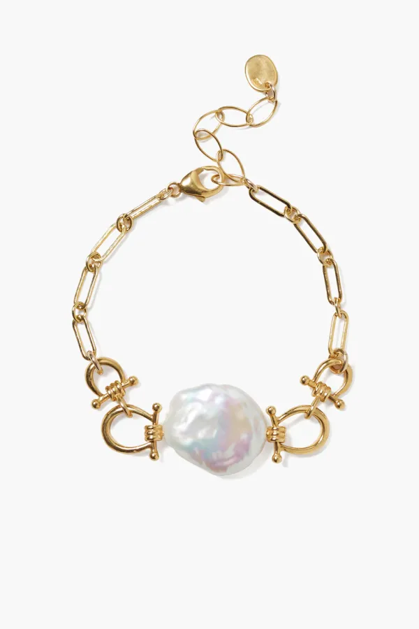 Chan Luu Bracelets^Cheval Bracelet Gold White Pearl