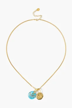 Chan Luu Necklaces^Coin Charm Necklace Turquoise