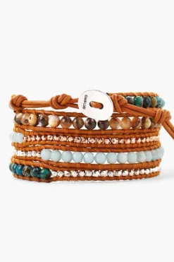Chan Luu Bracelets^Compressed Turquoise Mix Wrap Bracelet