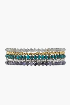 Chan Luu Bracelets^Compressed Turquoise Mix Naked Five Wrap Bracelet