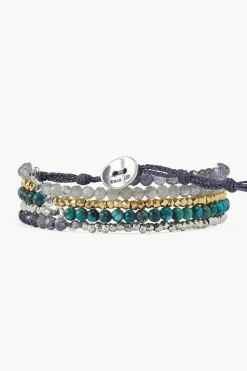 Chan Luu Bracelets^Compressed Turquoise Mix Naked Five Wrap Bracelet