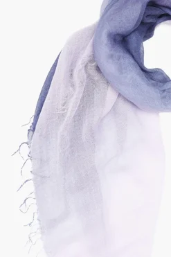 Chan Luu Scarves^Crown Blue / Pastel Lilac Dip Dyed Cashmere And Silk Scarf