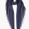 Chan Luu Scarves^Crown Blue Linea Cashmere And Silk Scarf