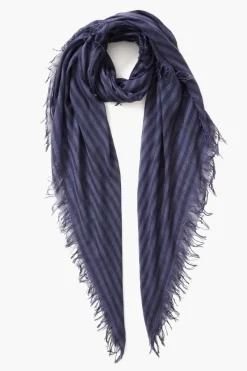 Chan Luu Scarves^Crown Blue Linea Cashmere And Silk Scarf
