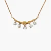 Chan Luu Necklaces^Crystal Crescent Necklace Yellow Gold