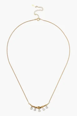 Chan Luu Necklaces^Crystal Crescent Necklace Yellow Gold