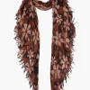 Chan Luu Scarves^Dark Sapphire Meadow Floral Cashmere And Silk Scarf