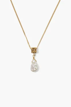 Chan Luu Necklaces^Dewdrop Diamond Necklace White Pearl