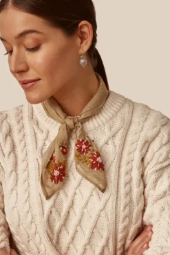 Chan Luu Bandanas^Doeskin Embroidered Floral Bandana