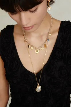 Chan Luu Necklaces^Dorothea Charm Necklace White Pearl Mix
