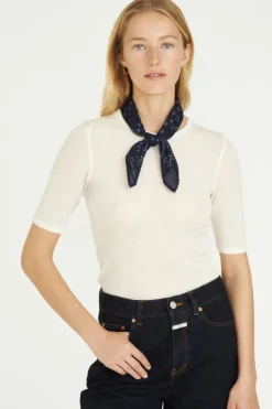 Chan Luu Bandanas^Dotted Paisley Bandana Blue