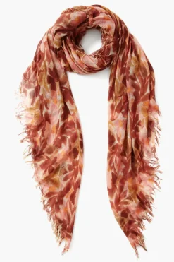 Chan Luu Scarves^Dusty Rose Floral Cashmere And Silk Scarf