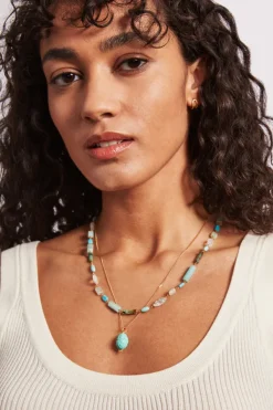Chan Luu Necklaces^Eden Necklace Turquoise Mix