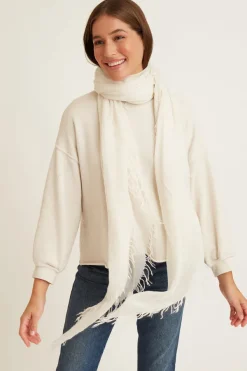 Chan Luu Scarves^Eggshell Cashmere And Silk Scarf