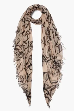 Chan Luu Scarves^Egret Painterly Floral Cashmere And Silk Scarf