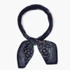 Chan Luu Bandanas^Embroidered Paisley Floral Bandana Dark Sapphire