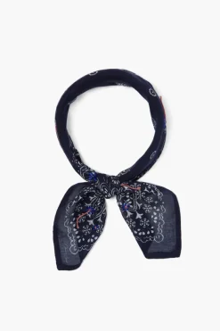 Chan Luu Bandanas^Embroidered Paisley Floral Bandana Dark Sapphire