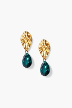 Chan Luu Earrings^Emerald And Gold Masquerade Earrings