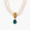 Chan Luu Necklaces^Emerald And Pearl Masquerade Choker