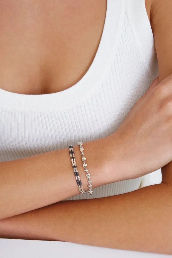 Chan Luu Bracelets^Etched Silver Nugget Bracelet