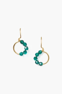 Chan Luu Earrings^Evangeline Hoop Earrings Emerald