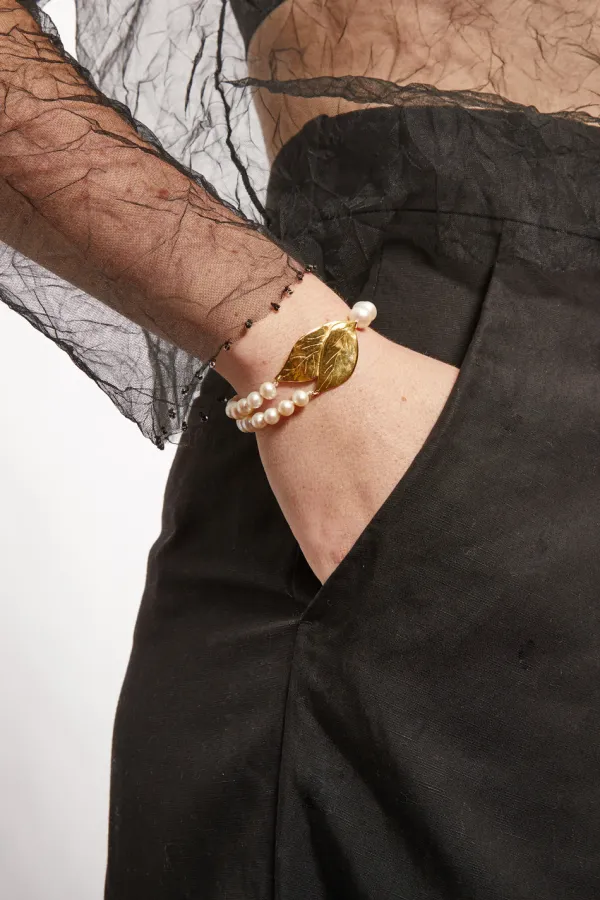 Chan Luu Bracelets^Falling Leaf Bracelet White Pearl