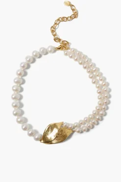 Chan Luu Necklaces^Falling Leaf Necklace White Pearl