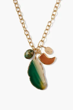 Chan Luu Necklaces^Florence Charm Necklace Green Mix