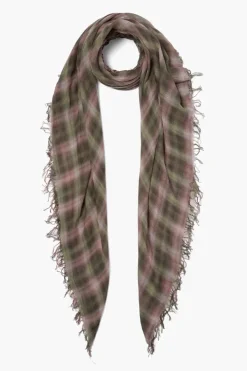 Chan Luu Scarves^Forest Plaid Cashmere And Silk Scarf