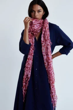 Chan Luu Scarves^Fuchsia Pink Paisley Cashmere And Silk Scarf