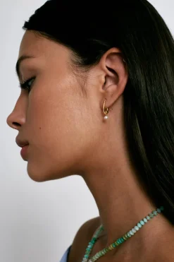 Chan Luu Earrings^Gala Crescent Pearl Earrings Mini Gold