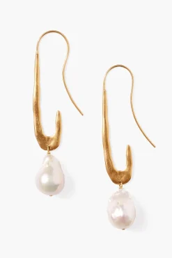 Chan Luu Earrings^Gala Crescent Pearl Earrings Maxi Gold