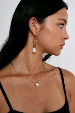 Chan Luu Earrings^Gala Crescent Pearl Earrings Maxi Gold