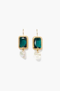 Chan Luu Earrings^Geneva Drop Earrings Emerald