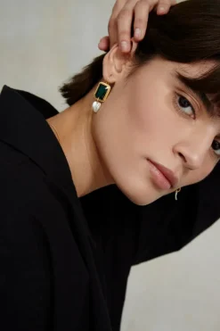 Chan Luu Earrings^Geneva Drop Earrings Emerald