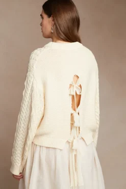Chan Luu Knitwear^Georgina Sweater Antique White