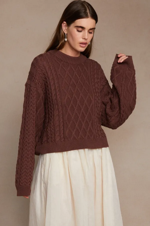 Chan Luu Knitwear^Georgina Sweater Walnut